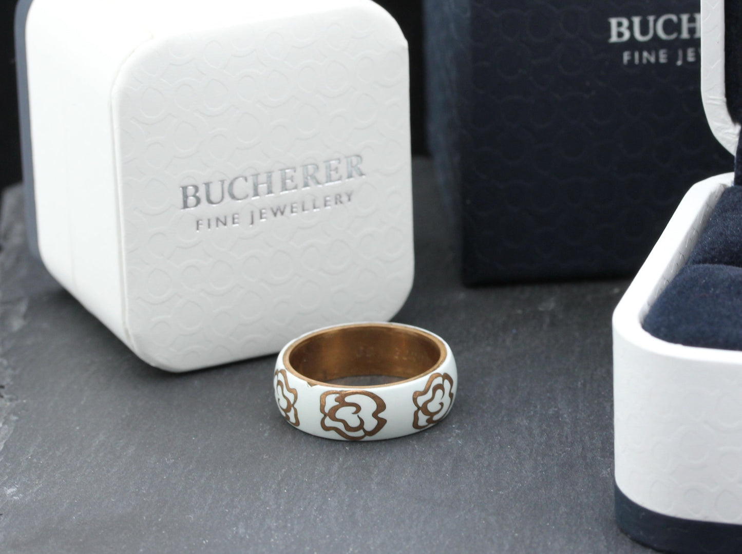 BUCHERER Variato - Breiter Designer RING mit HYBRIDKERAMIK | 750er Roségold