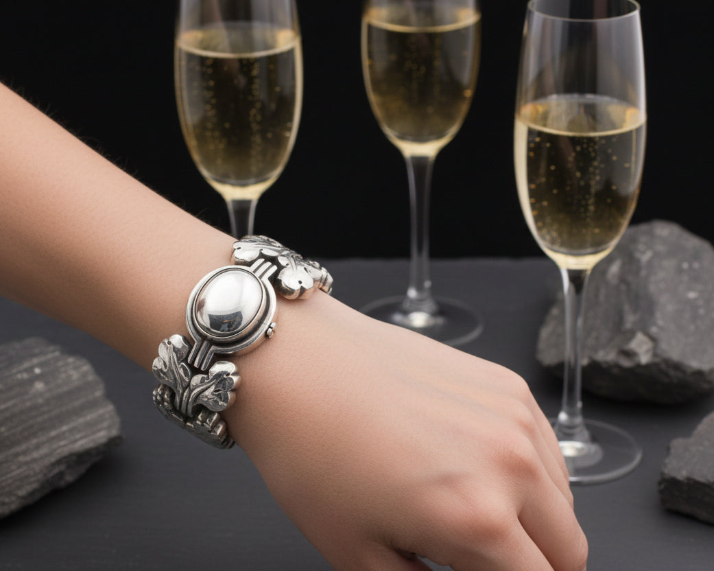 GEORG JENSEN No. 30 - Designer ARMBAND Moonlight Blossom | 925er Sterlingsilber