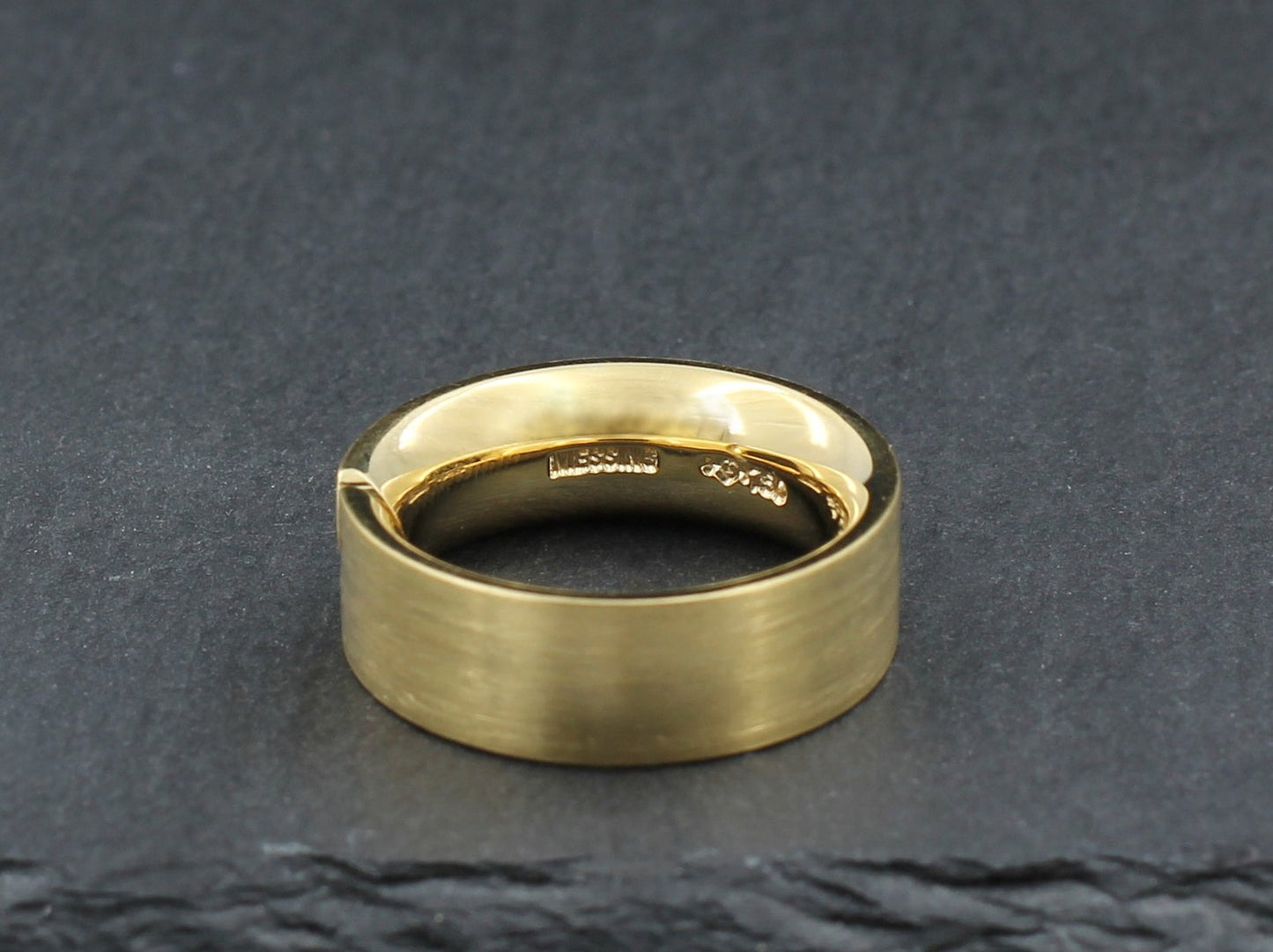 NIESSING Breiter Designer RING mit BRILLANT | " Wave " | 750er Gelbgold