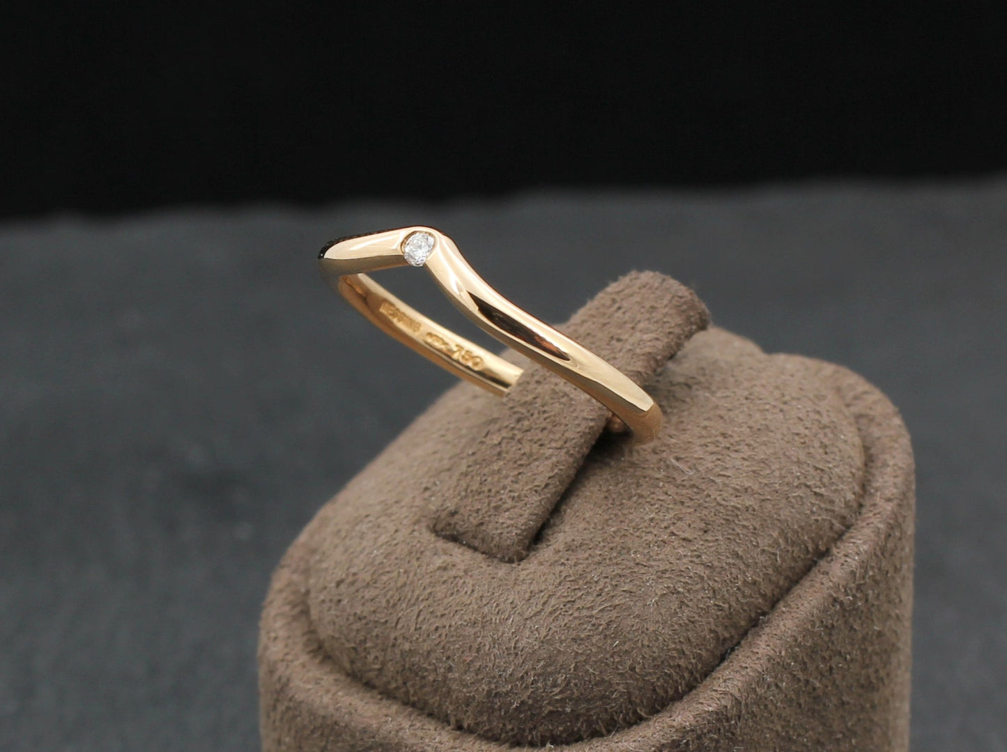 NIESSING Designer RING mit BRILLANT | " Gestaucht " | 750er Roségold