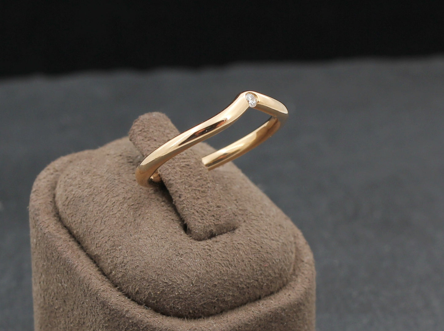 NIESSING Designer RING mit BRILLANT | " Gestaucht " | 750er Roségold