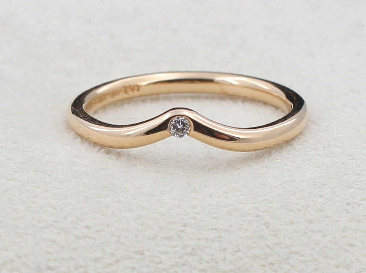 NIESSING Designer RING mit BRILLANT | " Gestaucht " | 750er Roségold