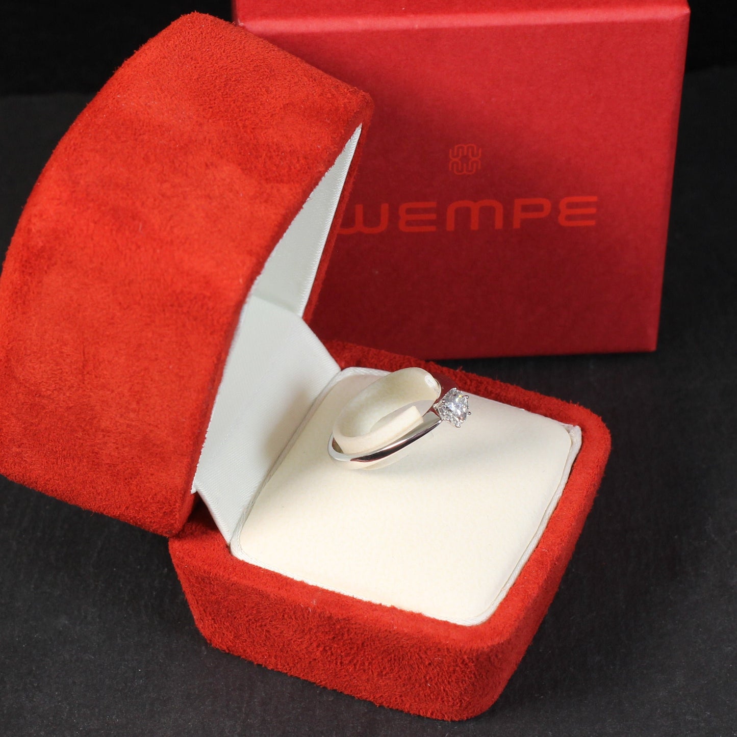 WEMPE by KIM - Klassischer RING mit BRILLANT Solitär | 0,50ct. | 750er Weißgold