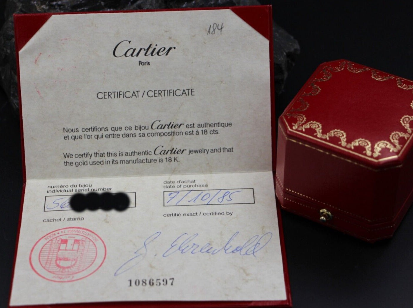 CARTIER Aurore Designer RING | Edelstahl & 750er Gold | Vintage | Full Set | RG 54