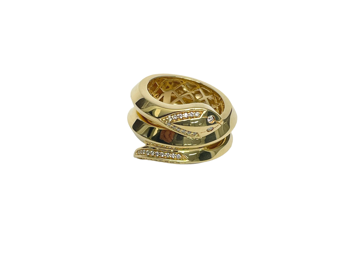 JETTE JOOP Paradise - Designer RING Schlange  | 750er Gold | Brillantbesatz