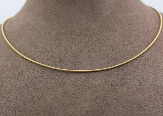 BUNZ Moderner Designer HALSREIF | 1,3mm / 38cm | 750er Gelbgold