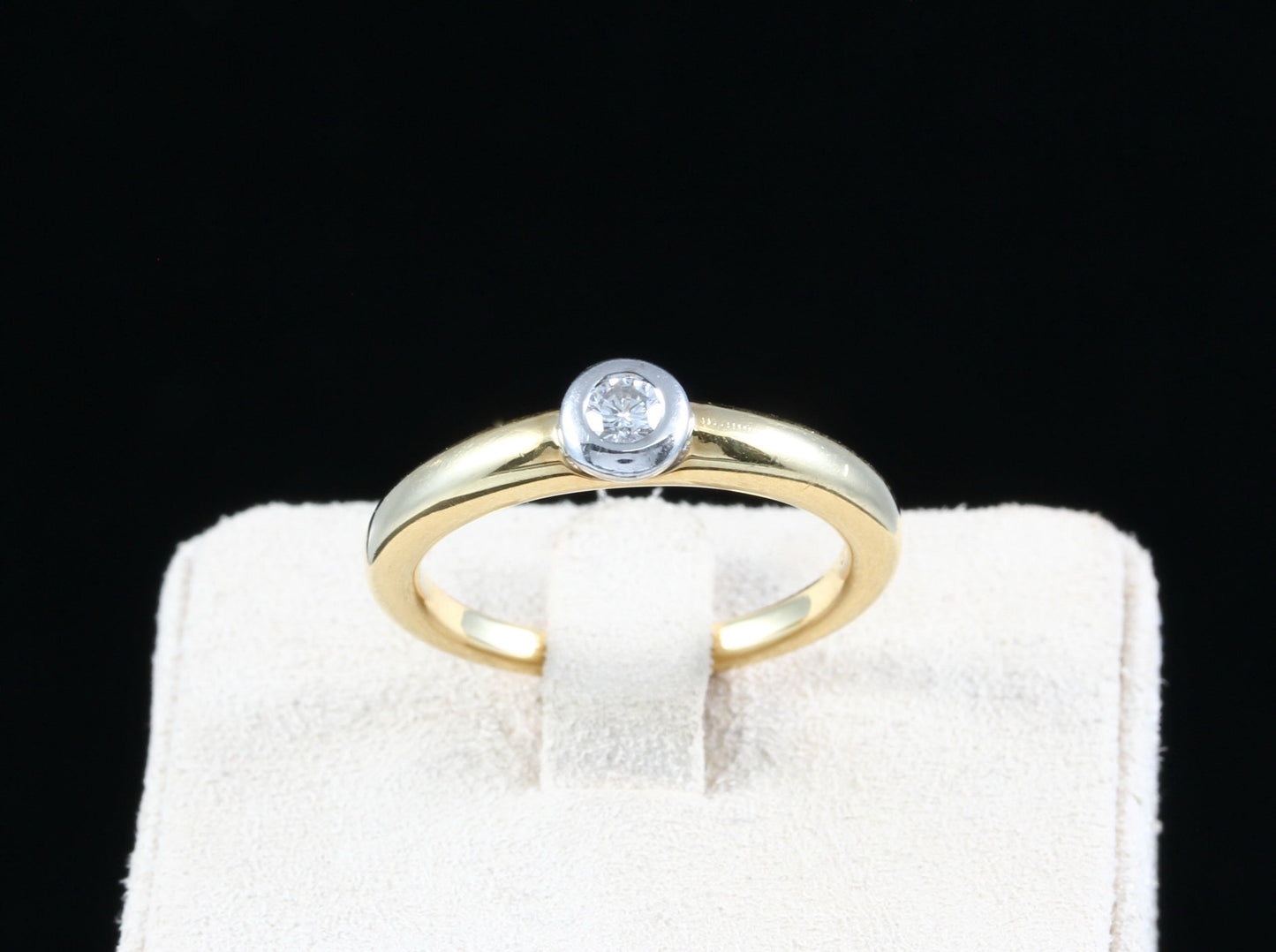 WEMPE Klassischer RING mit BRILLANT Solitär | 0,15ct | tw/si | 750er Gold