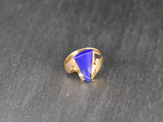 LAPPONIA - Designer RING mit LAPISLAZULI | 585er Gold | Vintage