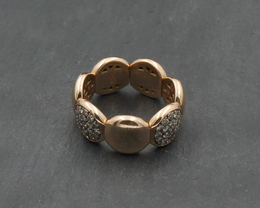 Exklusiver Designer FLEXRING mit 38 BRILLANTEN | 0,78ct. | 750er Roségold