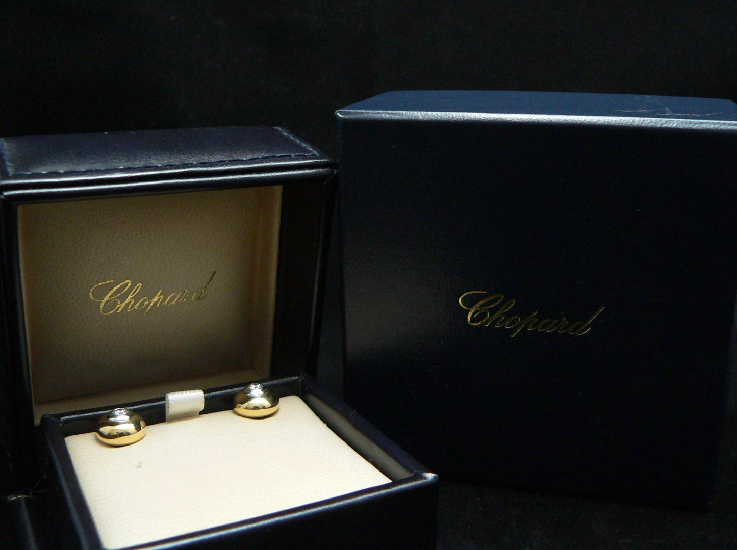 CHOPARD Elitäre OHRSTECKER mit BRILLANT Solitär | 750er Gold, bicolor